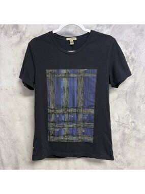 Burberry Brit Graphic T Shirt Mens Small Blue Short Sleeve